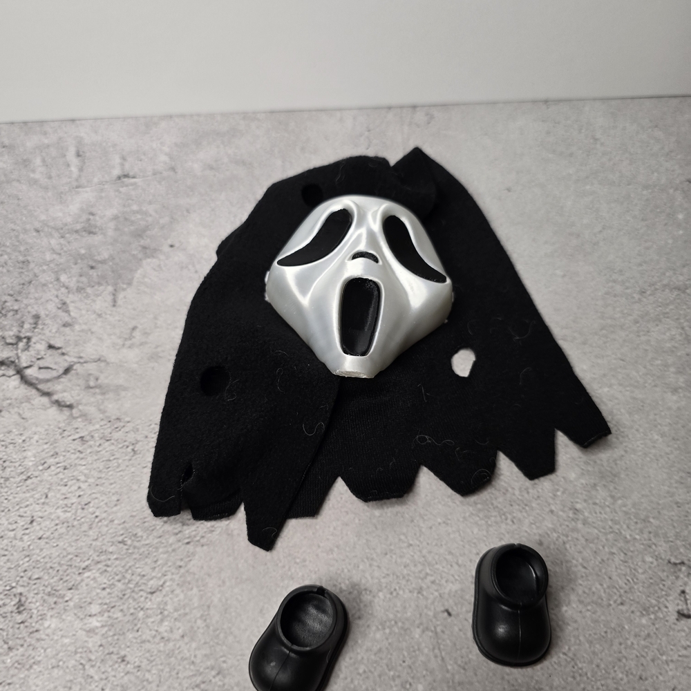 Labubu Costume with Silver Mask and Black Shoes - Picture 3 of 4